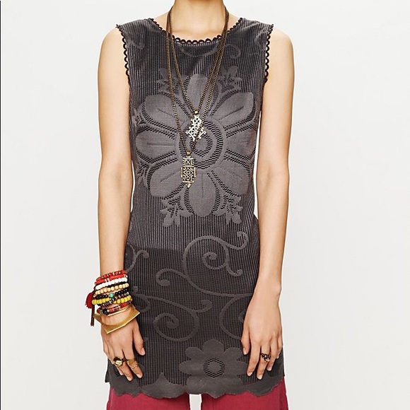 Free People Almost Famous gray shift dress - Picture 1 of 9